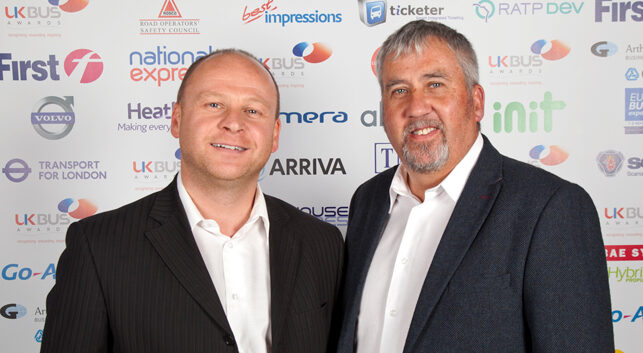 A photograph of CheckedSafe Founders, Darran and Gary at an awards ceremony